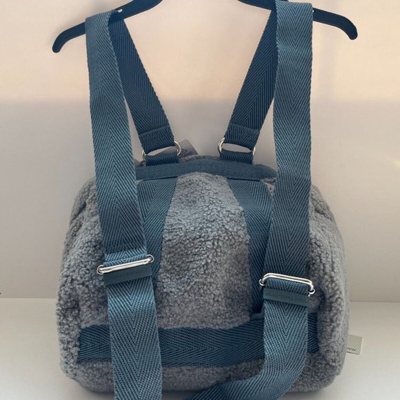 NWT Mandarina Duck Unisex Backpack Bag Cotton Zipper Utility Teady Blue Smoke - Picture 2 of 6